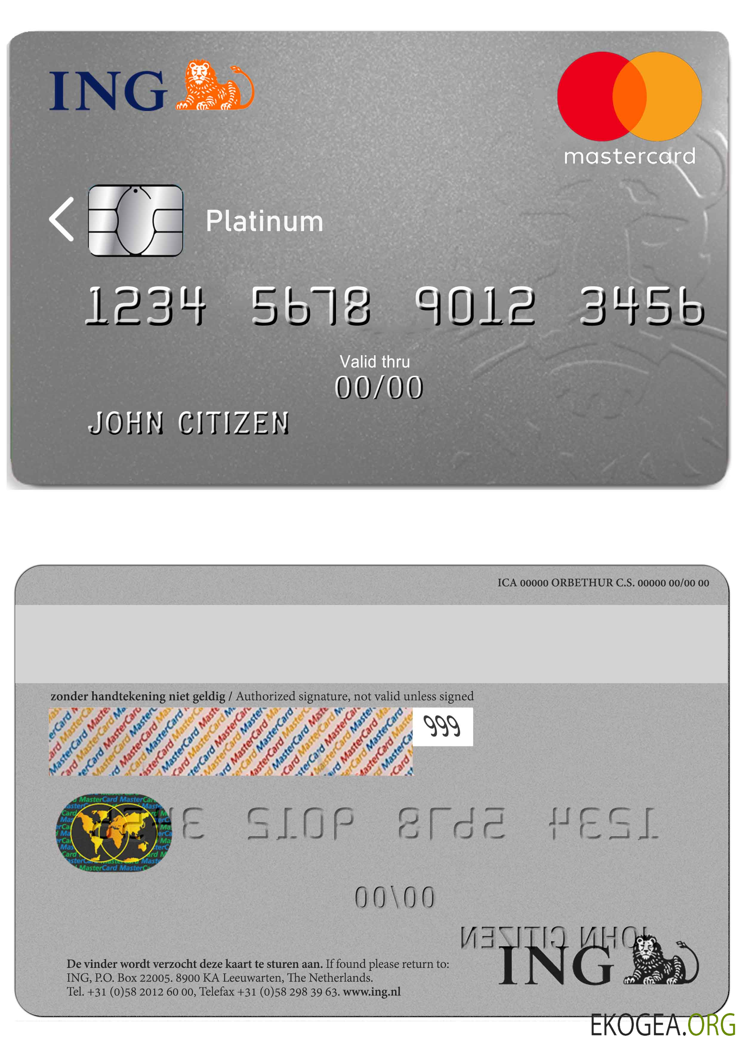 Pays Bas ING MasterCard